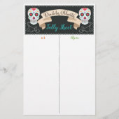 Dia De Los Muerto Bunco Game Tally Sheet (Voorkant)
