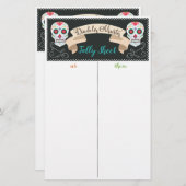 Dia De Los Muerto Bunco Game Tally Sheet (Voorkant / Achterkant)