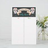 Dia De Los Muerto Bunco Game Tally Sheet (Staand voorkant)