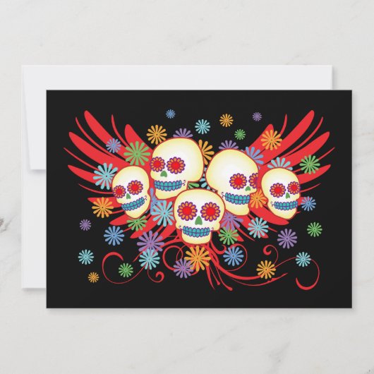 Dia de los Muertos 5x7 uitnodiging (Voorkant)