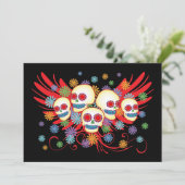 Dia de los Muertos 5x7 uitnodiging (Staand voorkant)