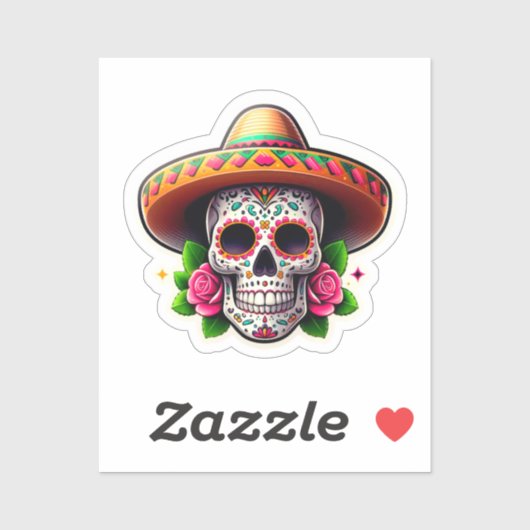 Dia de los Muertos 6 Sticker (Vel)