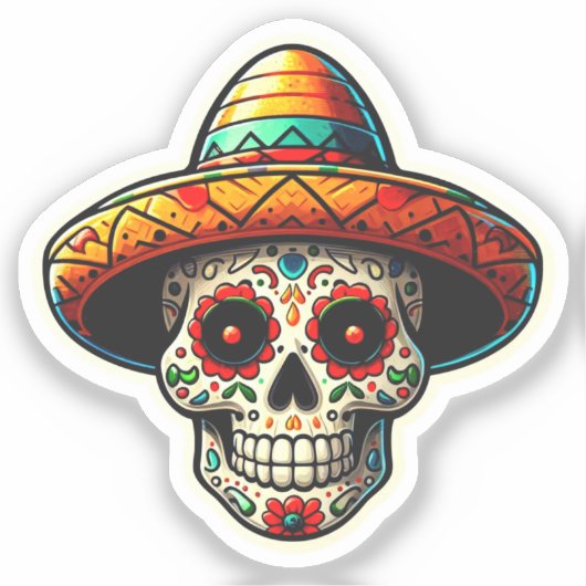 Dia de los Muertos 7 Sticker (Voorkant)
