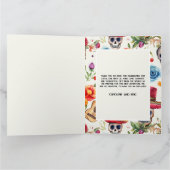 Dia De Los Muertos Alebrije Beren Papel Picado Bedankkaart (Binnen)