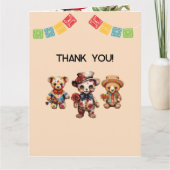 Dia De Los Muertos Alebrije Beren Papel Picado Bedankkaart (Voorkant)