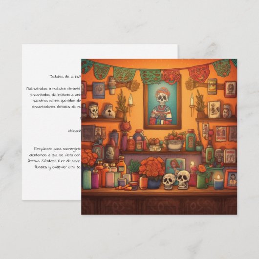 Dia de los Muertos, altaar display Kaart (Voorkant / Achterkant)
