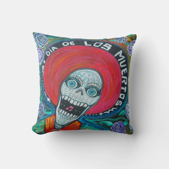 Dia De Los Muertos American MoJo Pillow Kussen (Voorkant)