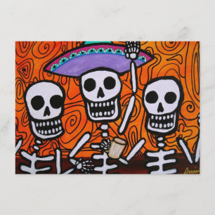 Dia de los Muertos Amigos Mariachi Uitnodiging