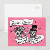 Dia de los Muertos, Amor Eterno Briefkaart (Voorkant / Achterkant)