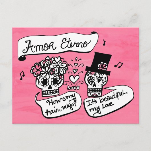 Dia de los Muertos, Amor Eterno Briefkaart (Voorkant)