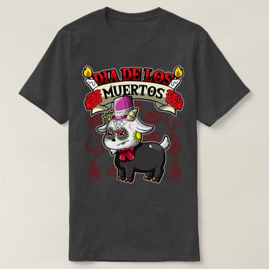 Dia de los Muertos Animals Goat T-shirt (Design voorkant)