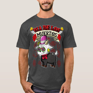 Dia de los Muertos Animals Goat T-shirt