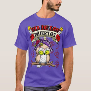 Dia de Los Muertos Animals Owl T-shirt