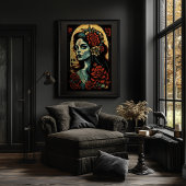 Dia de los Muertos Art -  Halloween Poster