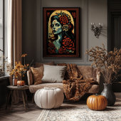 Dia de los Muertos Art -  Halloween Poster