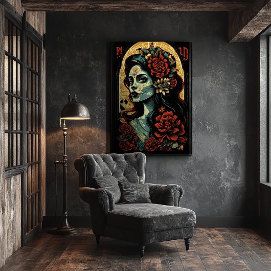 Dia de los Muertos Art -  Halloween Poster