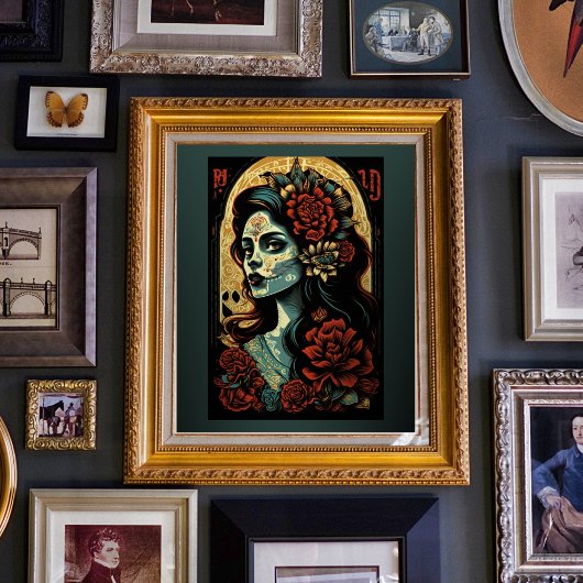 Dia de los Muertos Art -  Halloween Poster