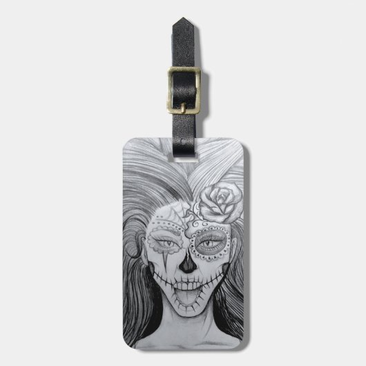Dia de los Muertos Bagagelabel (Voorkant verticaal)