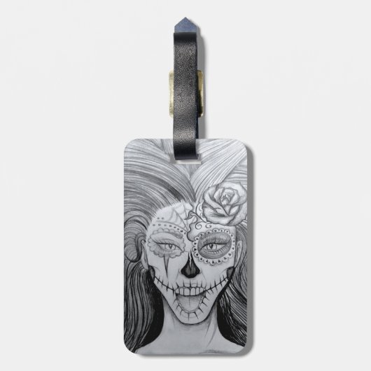Dia de los Muertos Bagagelabel (Achterkant verticaal)