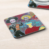 DIA DE LOS MUERTOS BAILAR MARIACHI BIER ONDERZETTER (Linkerzijde)