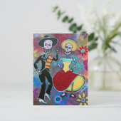 DIA DE LOS MUERTOS BAILAR MARIACHI BRIEFKAART (Staand voorkant)