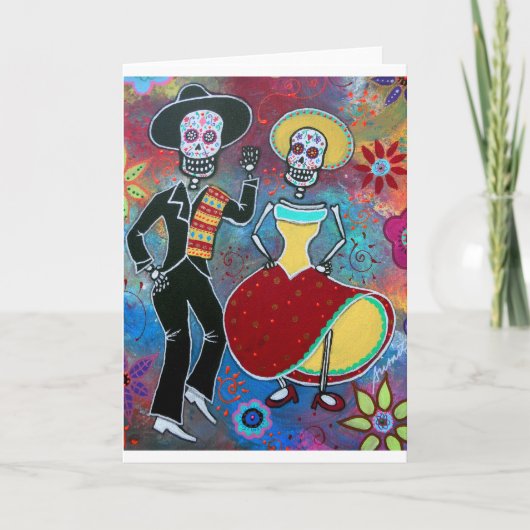 DIA DE LOS MUERTOS BAILAR MARIACHI KAART (Voorkant)