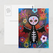 Dia de los Muertos Bat door Prisarts Briefkaart (Voorkant / Achterkant)