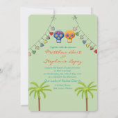 DIA DE LOS MUERTOS BEACH BRUILOFT KAART (Achterkant)