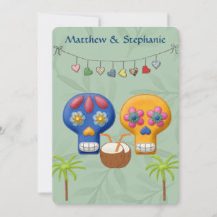 DIA DE LOS MUERTOS BEACH WEDDING KAART