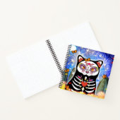 Dia De Los Muertos Black Cat Notitieboek (Binnen)