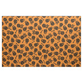 Dia de los Muertos Black Paper Skulls Patroon Stof (Fat Quarter)