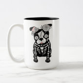 Dia de los Muertos Boston Terrier Frenchie Mok (Links)