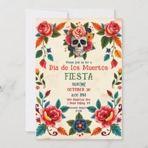 Día de los Muertos Bot van Bloem tot Bloei Kaart