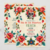 Día de los Muertos Bot van Bloem tot Bloei Kaart (Voorkant / Achterkant)