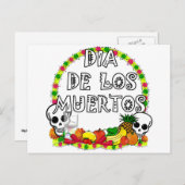 Dia De Los Muertos Briefkaart (Voorkant / Achterkant)