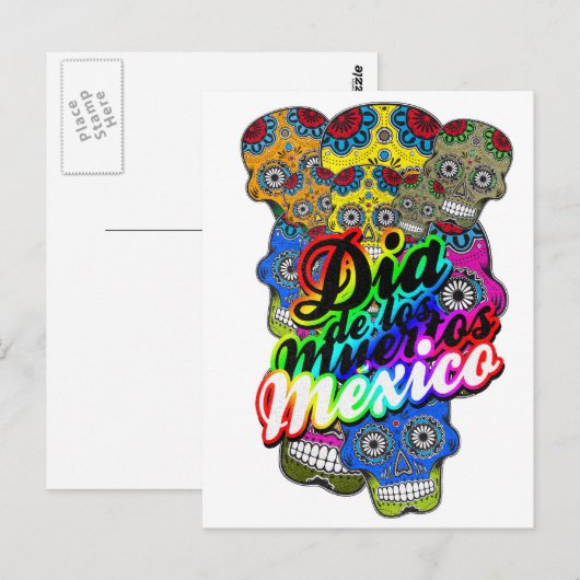 DIA DE LOS MUERTOS BRIEFKAART (Voorkant / Achterkant)