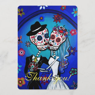 DIA DE LOS MUERTOS BRUILOFT BEDANKKAART