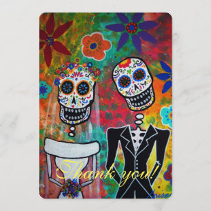 DIA DE LOS MUERTOS BRUILOFT BEDANKKAART