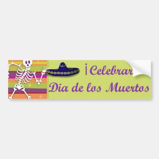 Dia de los Muertos bumpersticker (Voorkant)