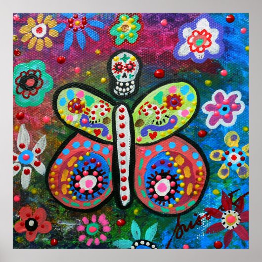 Dia de los Muertos Butterfly Poster (Voorkant)