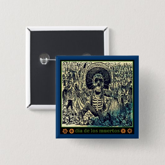 Dia de los muertos Button (Voorkant /achterkant)