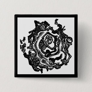 Dia de los muertos Button