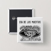 Dia de los muertos Button (Voorkant /achterkant)