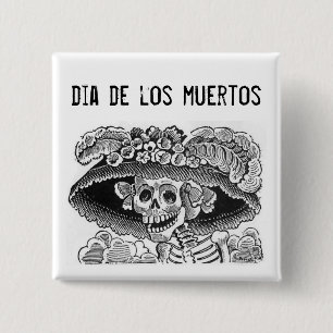 Dia de los muertos Button