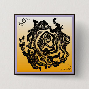 Dia de los muertos Button