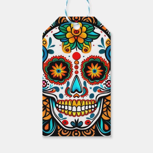 Dia de los Muertos Cadeaulabel (Voorkant)