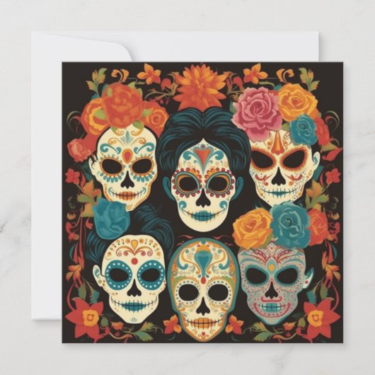 "Dia de los Muertos", Calavera Artistry Hub Kaart (Voorkant)
