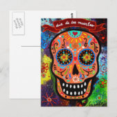 DIA DE LOS MUERTOS CALAVERA BRIEFKAART (Voorkant / Achterkant)