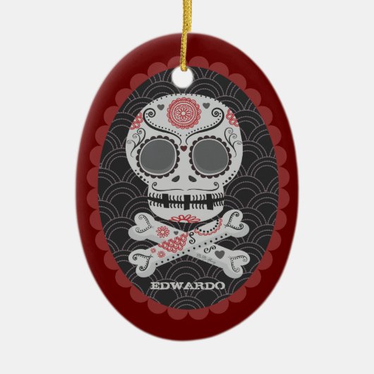Día de los Muertos calaveras Keramisch Ornament (Voorkant)