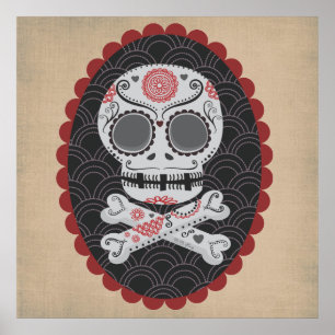 Día de los Muertos calaveras Poster